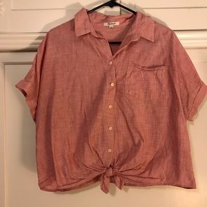 Madewell tie front top